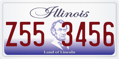 IL license plate Z553456