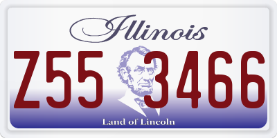 IL license plate Z553466