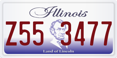 IL license plate Z553477