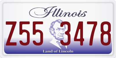 IL license plate Z553478