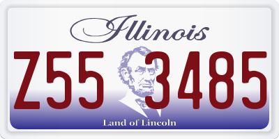 IL license plate Z553485