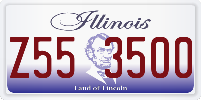 IL license plate Z553500