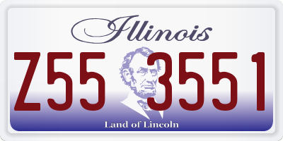IL license plate Z553551