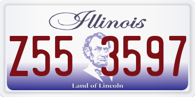 IL license plate Z553597
