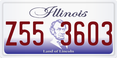 IL license plate Z553603