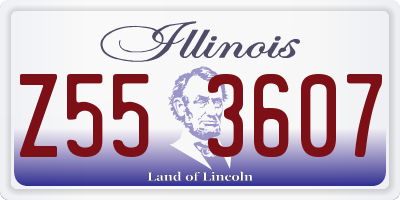 IL license plate Z553607