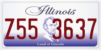 IL license plate Z553637