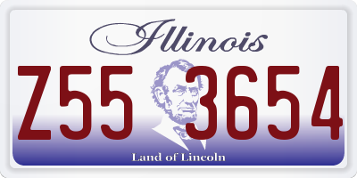 IL license plate Z553654