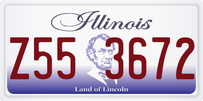 IL license plate Z553672