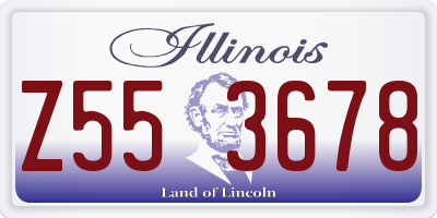 IL license plate Z553678