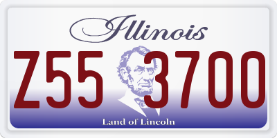 IL license plate Z553700