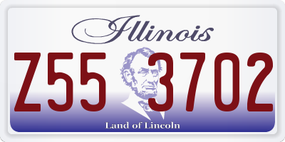 IL license plate Z553702