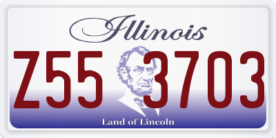 IL license plate Z553703