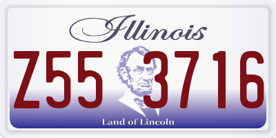 IL license plate Z553716