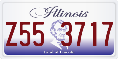IL license plate Z553717