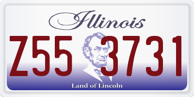 IL license plate Z553731