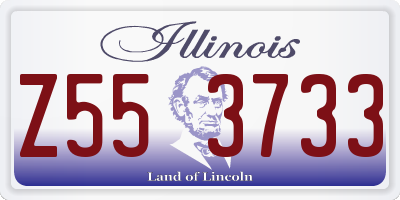 IL license plate Z553733