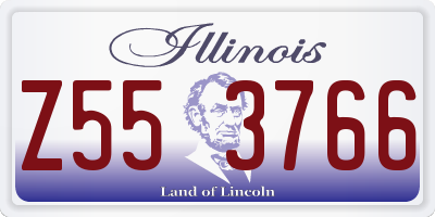 IL license plate Z553766