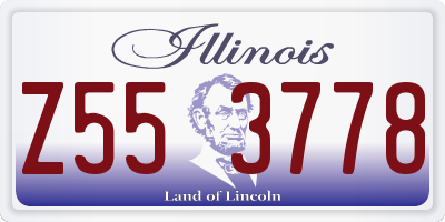 IL license plate Z553778