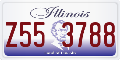 IL license plate Z553788