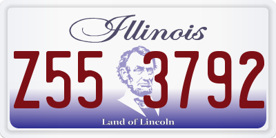 IL license plate Z553792
