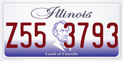 IL license plate Z553793