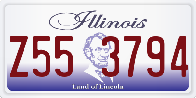 IL license plate Z553794