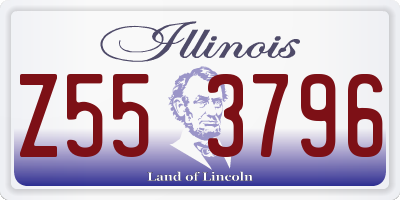 IL license plate Z553796