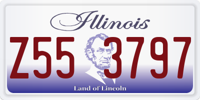 IL license plate Z553797