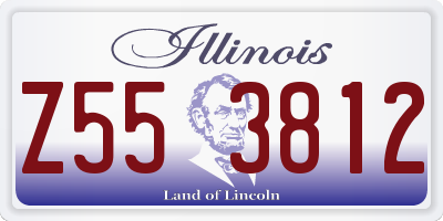 IL license plate Z553812