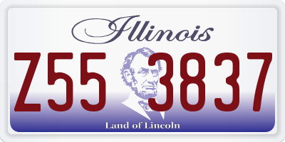 IL license plate Z553837