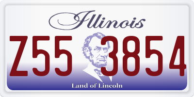 IL license plate Z553854