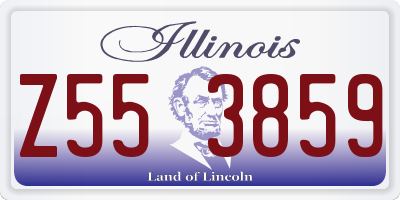 IL license plate Z553859