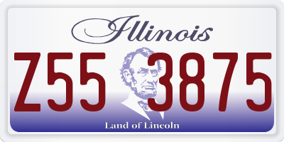 IL license plate Z553875