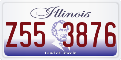 IL license plate Z553876