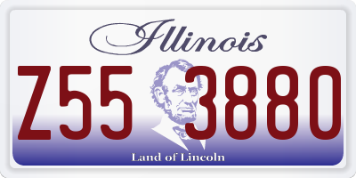 IL license plate Z553880