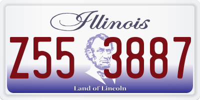 IL license plate Z553887