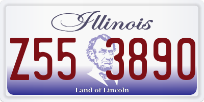 IL license plate Z553890