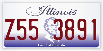 IL license plate Z553891