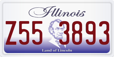 IL license plate Z553893