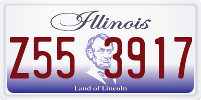 IL license plate Z553917