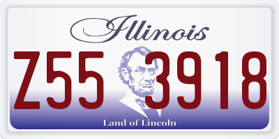 IL license plate Z553918