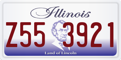 IL license plate Z553921