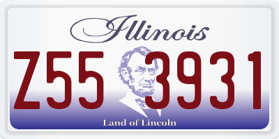 IL license plate Z553931