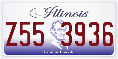 IL license plate Z553936