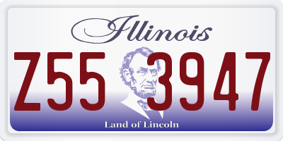 IL license plate Z553947