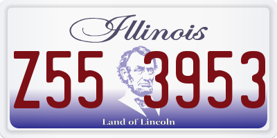 IL license plate Z553953