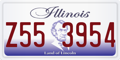 IL license plate Z553954
