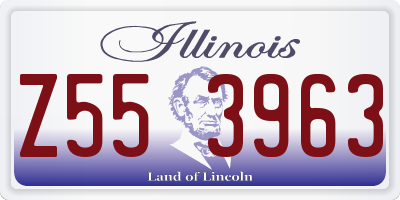 IL license plate Z553963