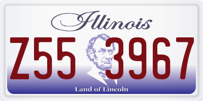 IL license plate Z553967